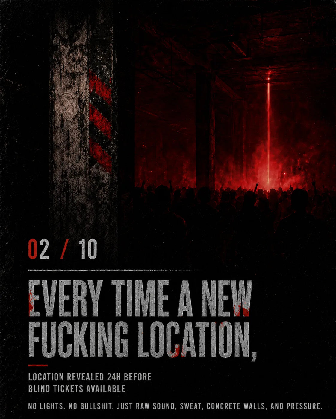 EUPHORIA UNDERGROUND FESTIVAL location campaign visual